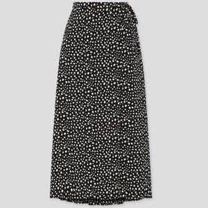 Belted Tucked Flare Skirt